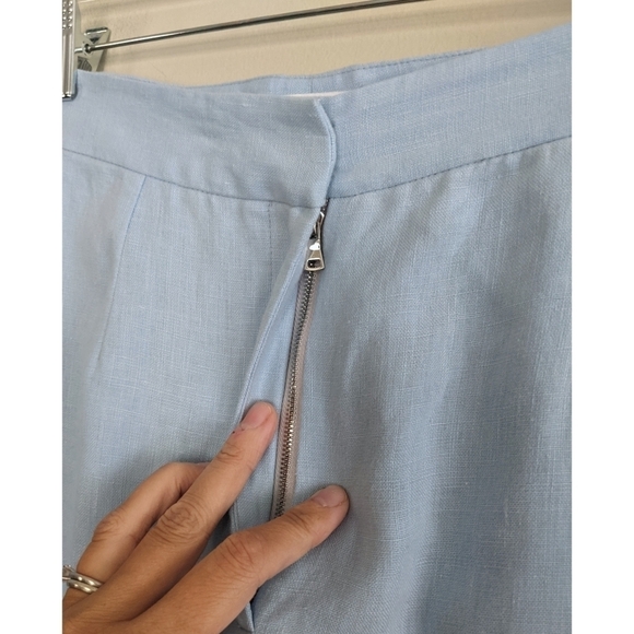SABLYN Charlee Linen High Waist Pants in Azure Blue Size XS - Picture 3 of 7